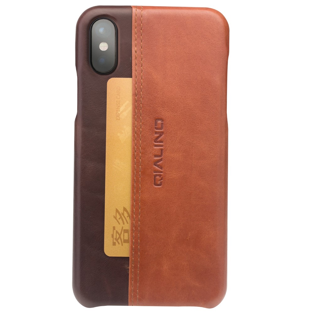 Husa iPhone X/Xs 5.8'' Qialino Horizontal Style Maro thumb