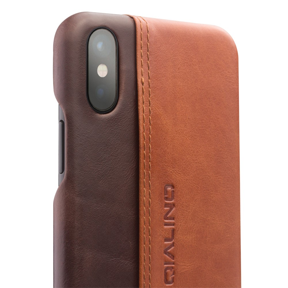 Husa iPhone X/Xs 5.8'' Qialino Horizontal Style Maro thumb