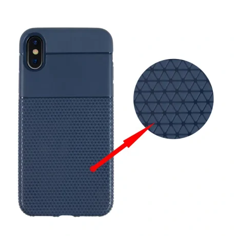 Husa iPhone X/Xs 5.8&#039;&#039; Triangle Pattern Albastra