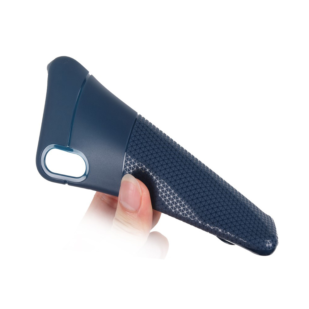 Husa iPhone X/Xs 5.8'' Triangle Pattern Albastra thumb