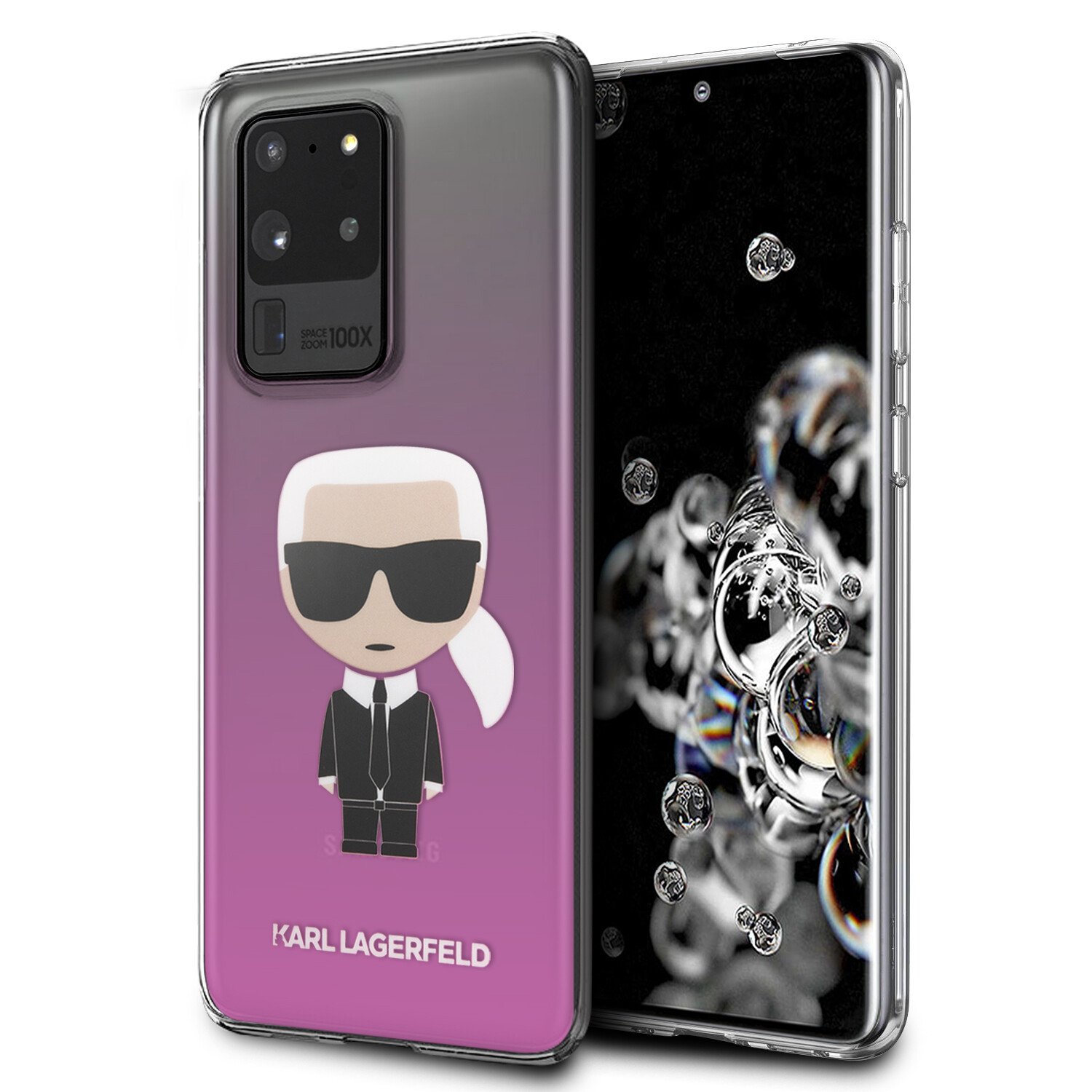 Husa Karl Lagerfeld Degrade Cover pentru Samsung Galaxy S20 Ultra Pink thumb