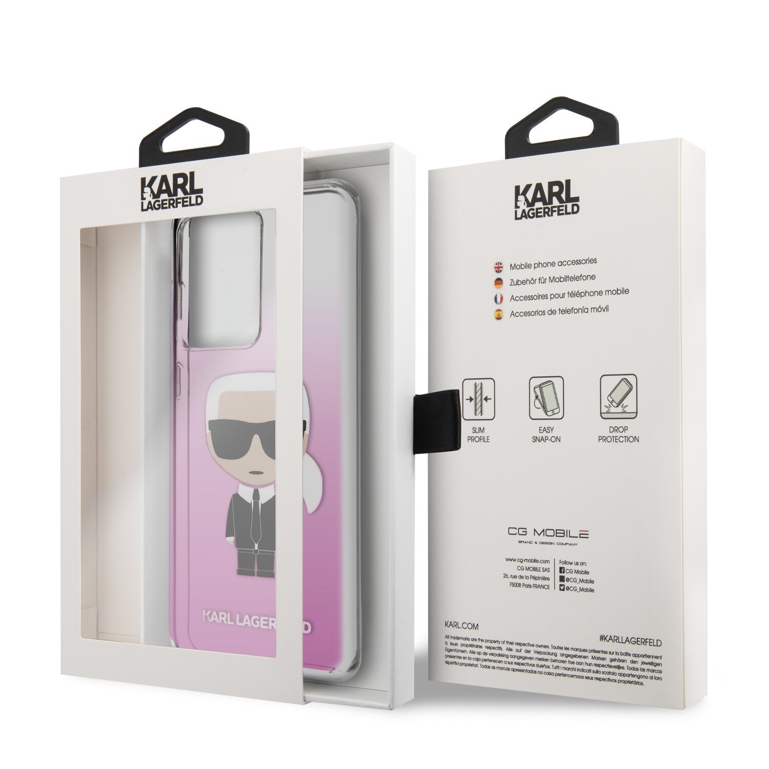 Husa Karl Lagerfeld Degrade Cover pentru Samsung Galaxy S20 Ultra Pink thumb