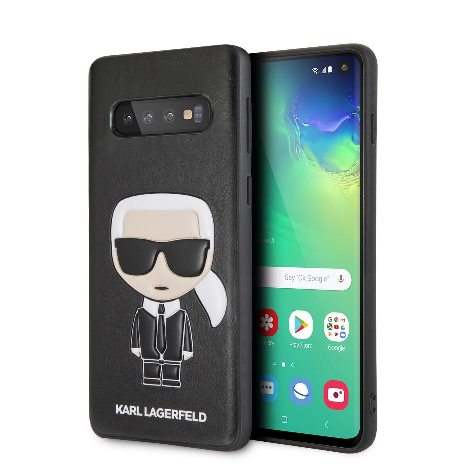 Husa Karl Lagerfeld Ikonik Full Body PC/TPU pentru Galaxy S10 Negru thumb