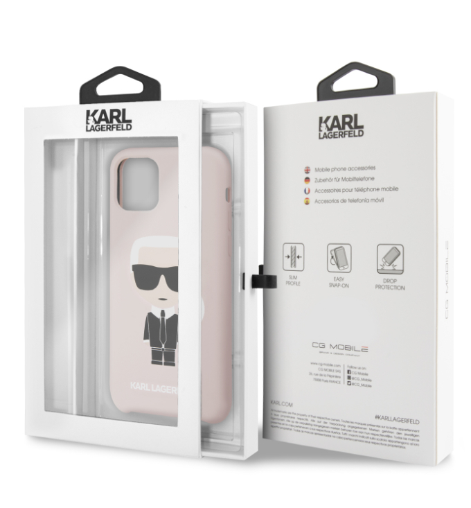 Husa Karl Lagerfeld Silicone pentru iPhone 11 Roz thumb