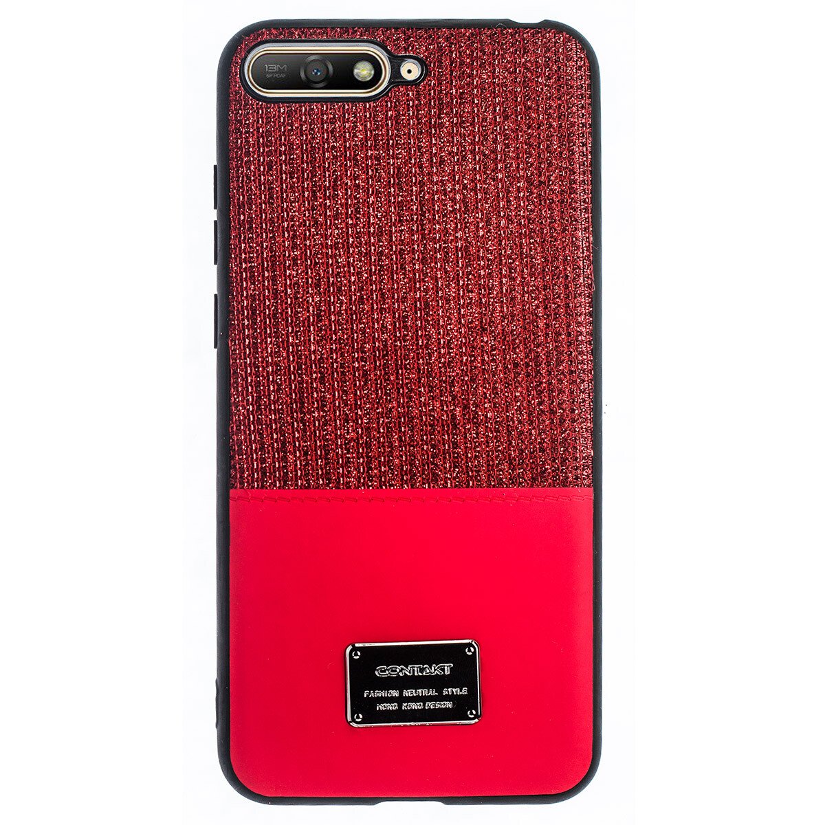 Husa Magnetica Huawei Y6 2018, Rosu Glitter CTK thumb