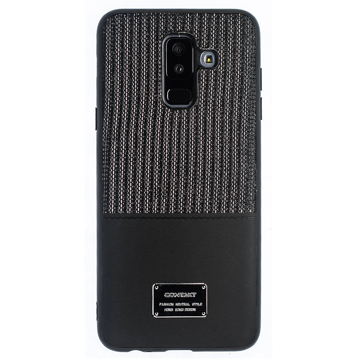 Husa Magnetica Samsung Galaxy A6 Plus 2018, Negru Glitter CTK thumb