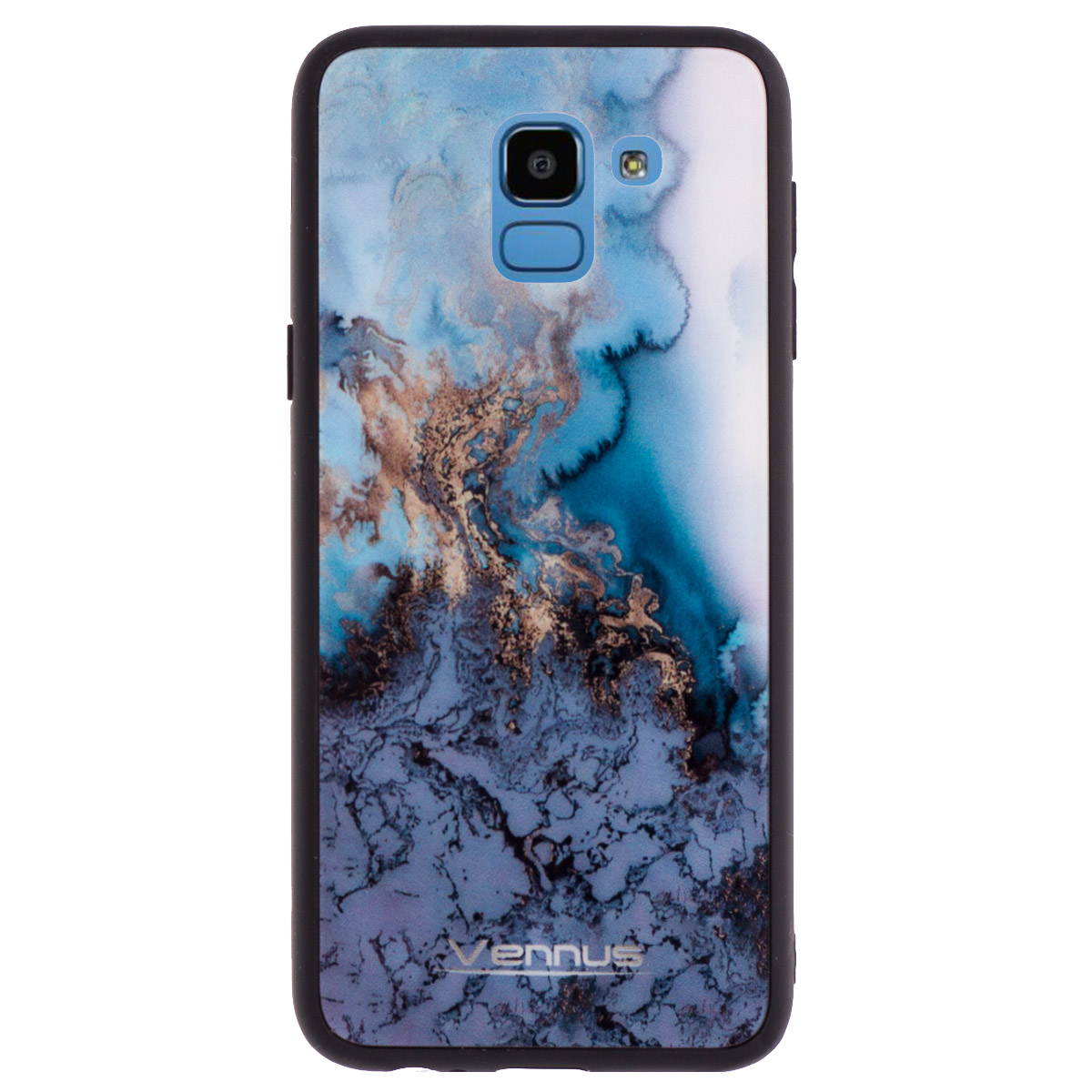 Husa Oglinda Samsung Galaxy J6 2018, Marble Albastra thumb