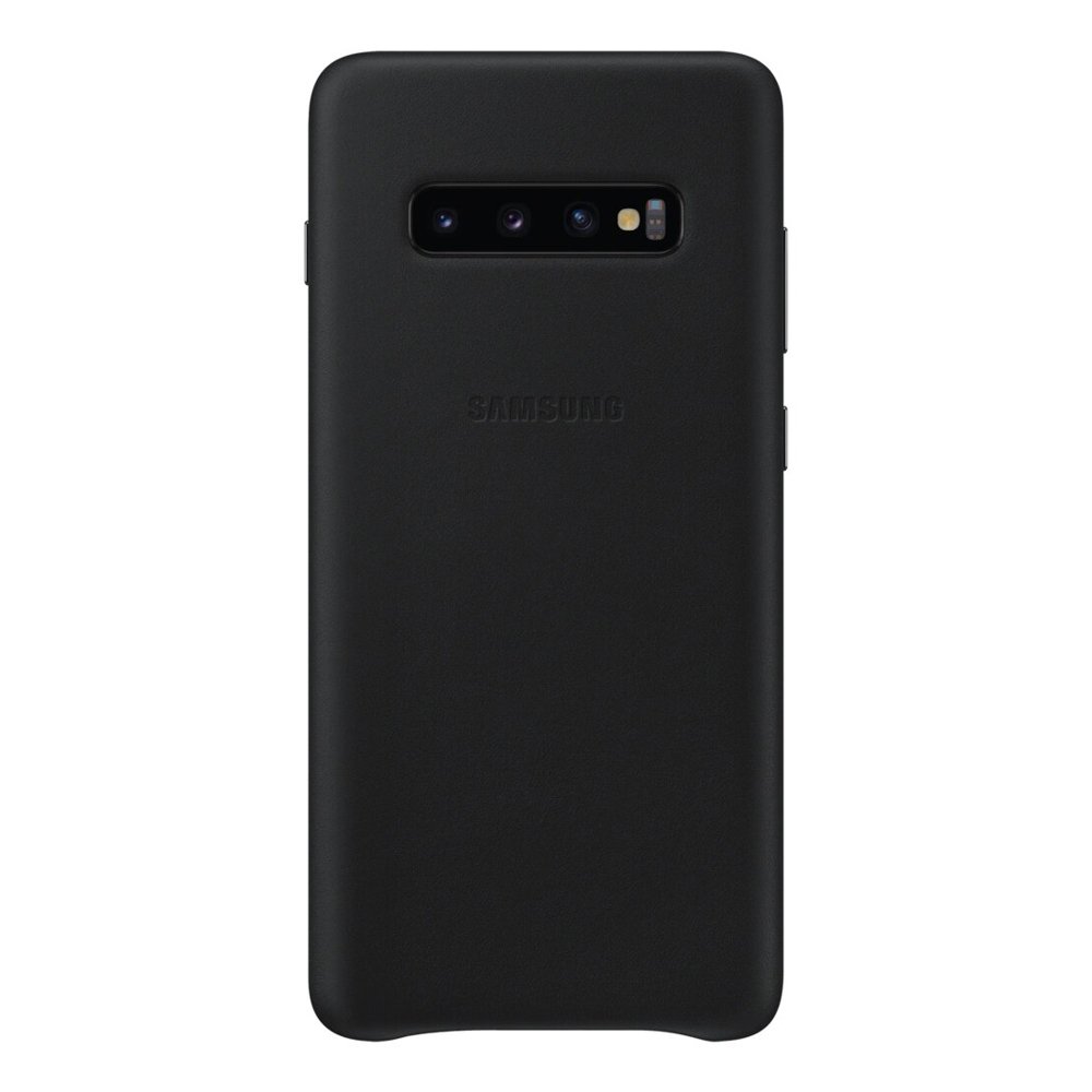 Husa Originala Samsung Galaxy S10 Plus Black Leather Cover  thumb