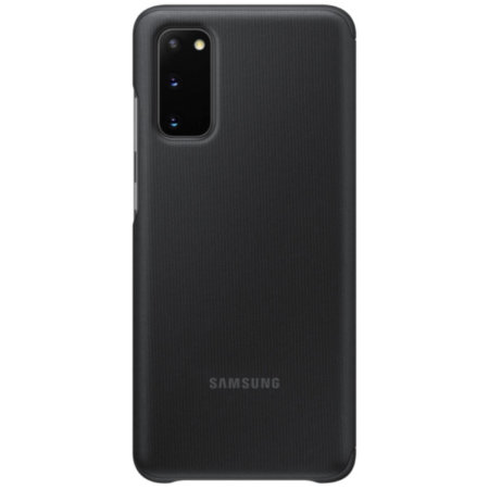 Husa Originala Samsung Galaxy S20, S-View Clear, Negru thumb