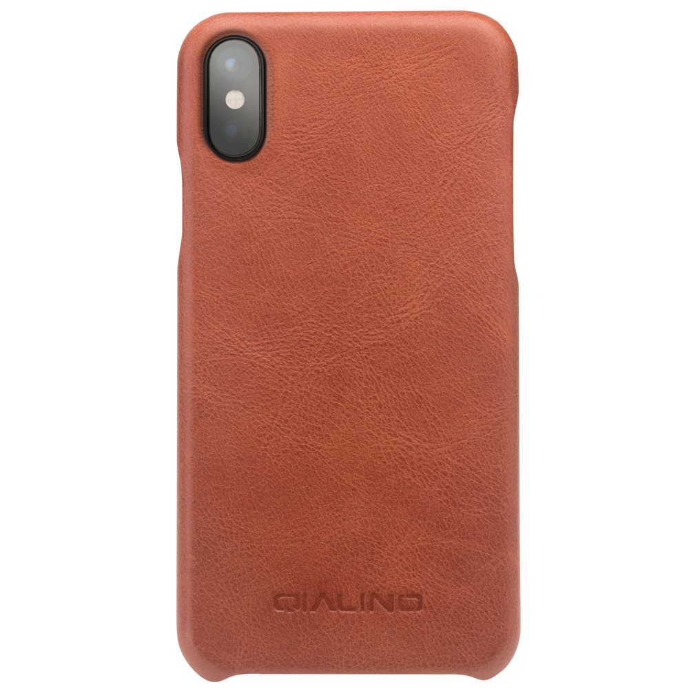 Husa piele iPhone X/Xs 5.8'' Qialino Maro Deschis thumb