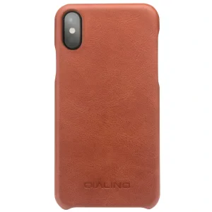 Husa piele iPhone X/Xs 5.8&#039;&#039; Qialino Maro Deschis