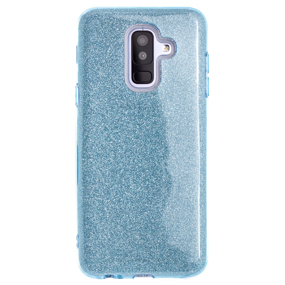 Husa Samsung Galaxy A6 Plus 2018, Glitter Albastra thumb