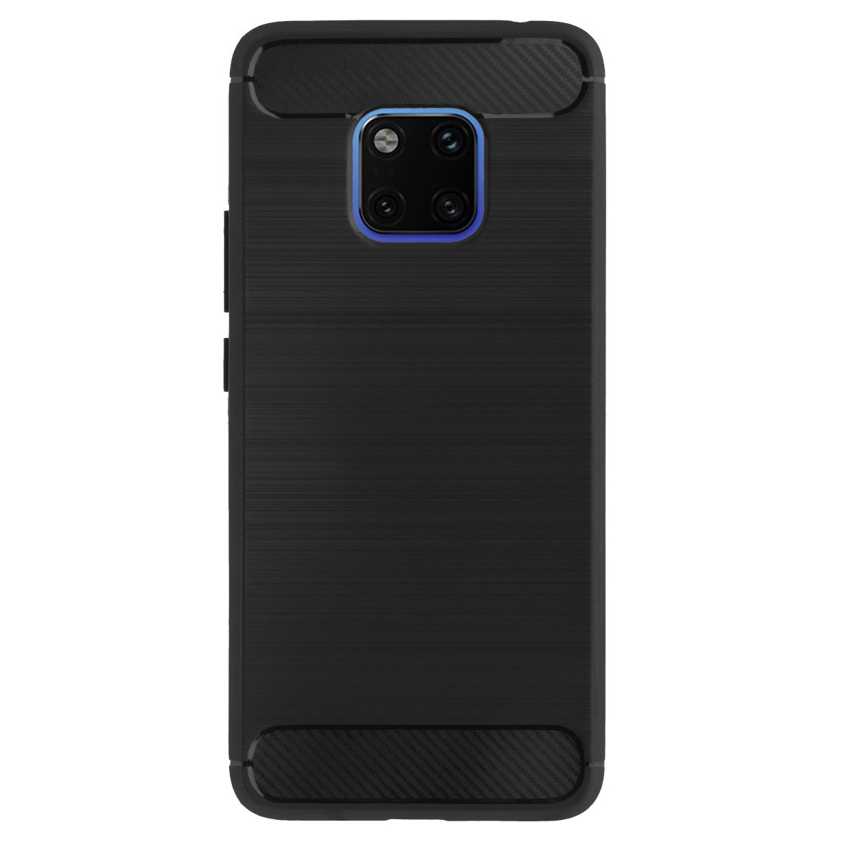 Husa Silicon Huawei Mate 20 Pro, Carbon Negru thumb