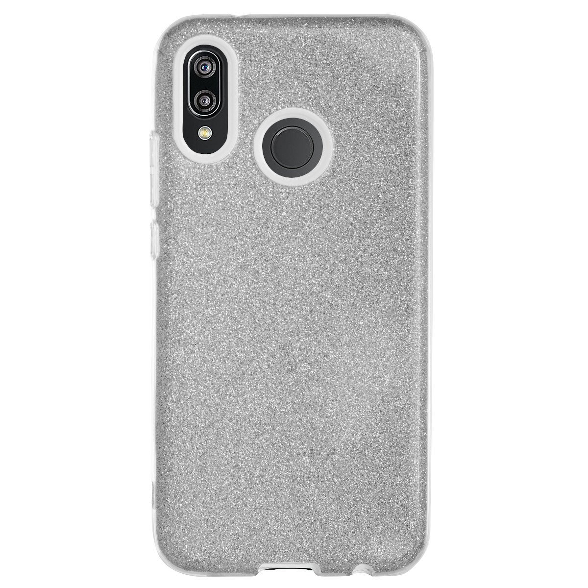 Husa Silicon Huawei P20 Lite, Glitter Argintie thumb