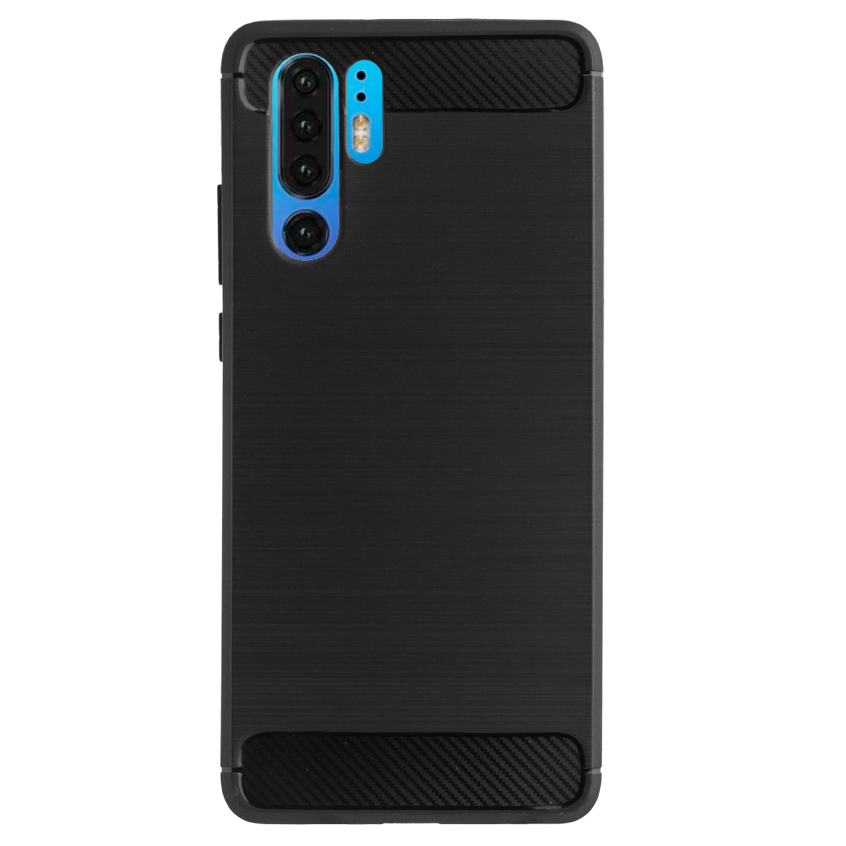 Husa Silicon Huawei P30 Pro, Carbon Negru thumb