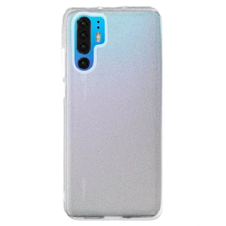 Husa Silicon Huawei P30 Pro, Glitter Argintie