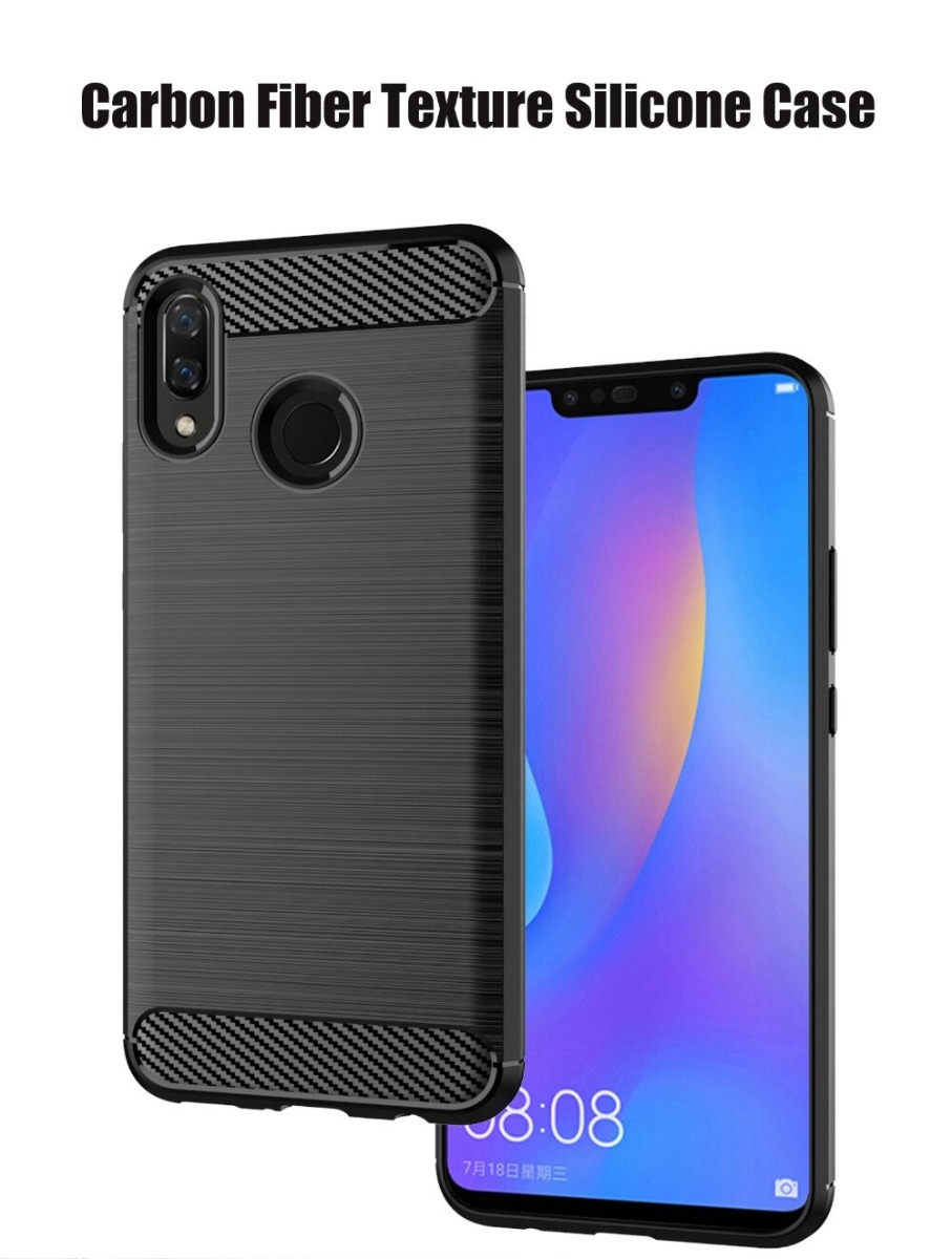 Husa Silicon Huawei Y9 2019, Negru Carbon thumb