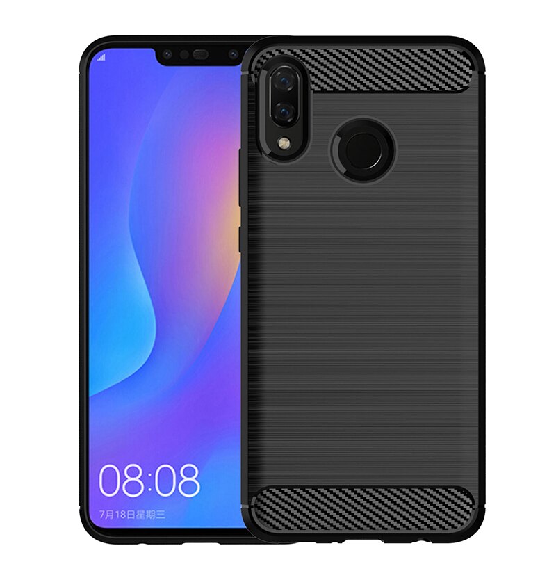 Husa Silicon Huawei Y9 2019, Negru Carbon thumb