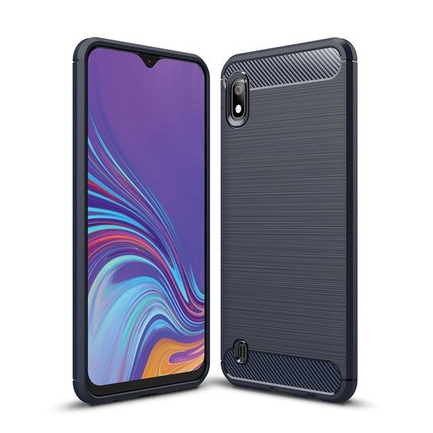 Husa Silicon Samsung Galaxy A20/ A30, Carbon Albastru thumb