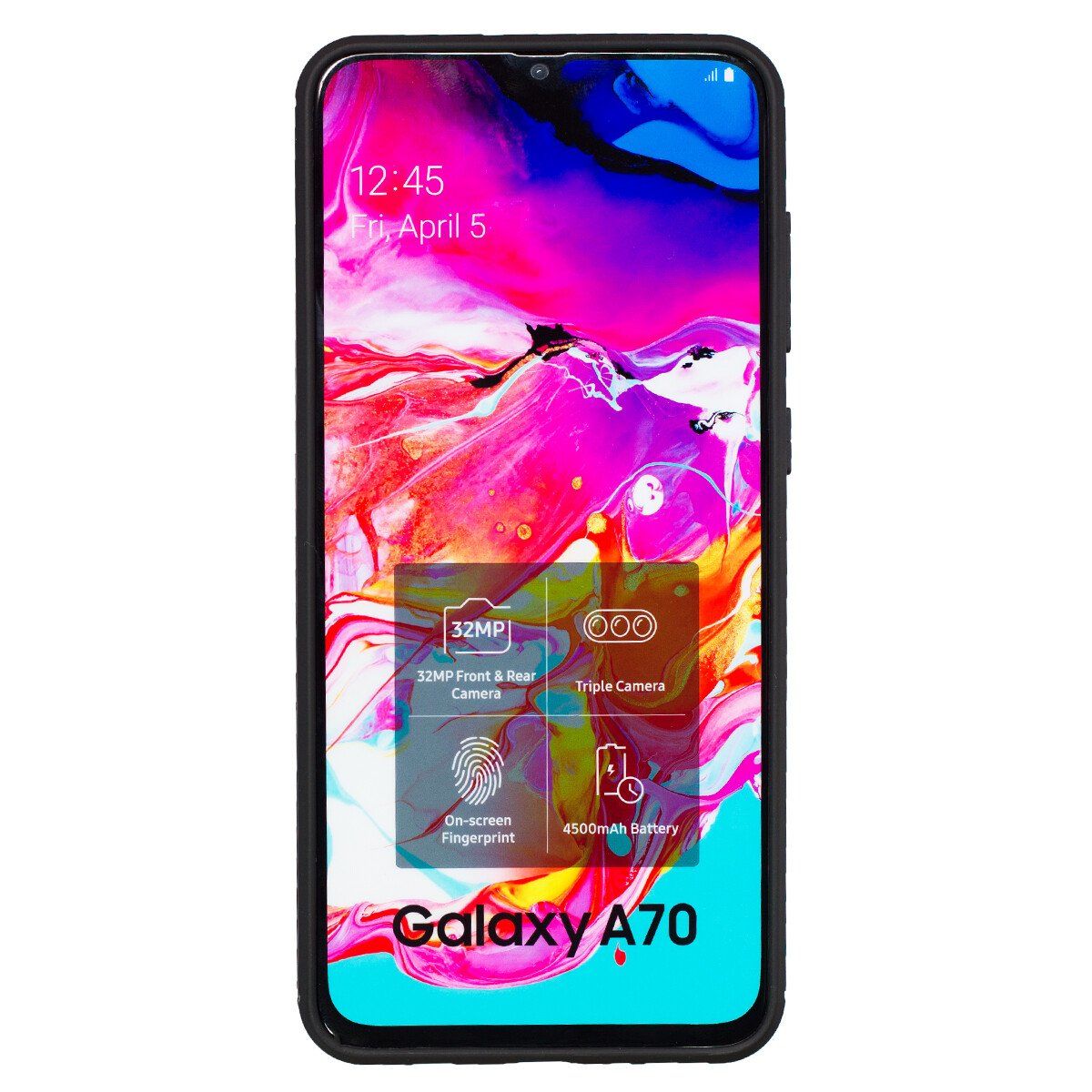 Husa Silicon Samsung Galaxy A70, Carbon thumb