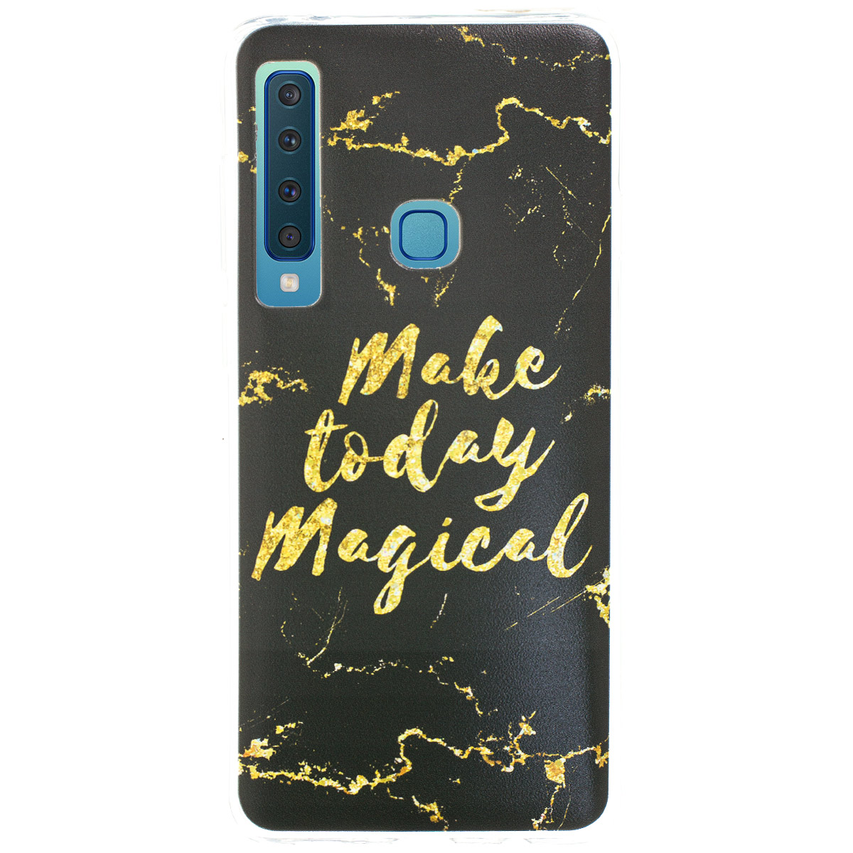 Husa Silicon Samsung Galaxy A9 2018, Neagra Marble thumb