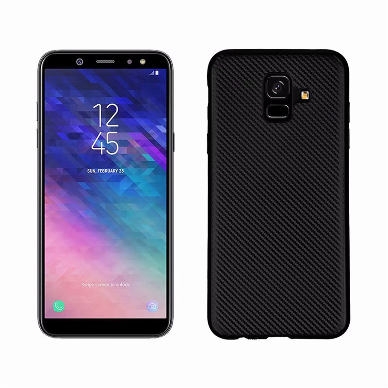 Husa Silicon Samsung Galaxy J4 Plus, Carbon Neagra thumb