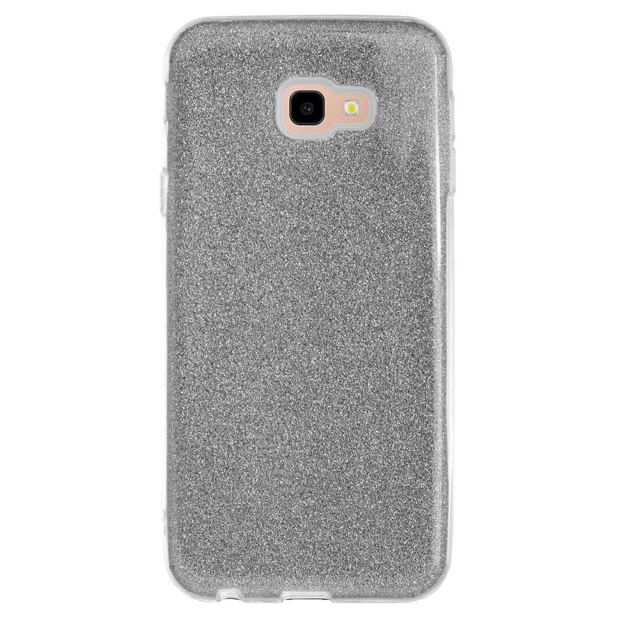 Husa Silicon Samsung Galaxy J4 Plus, Glitter Argintie thumb