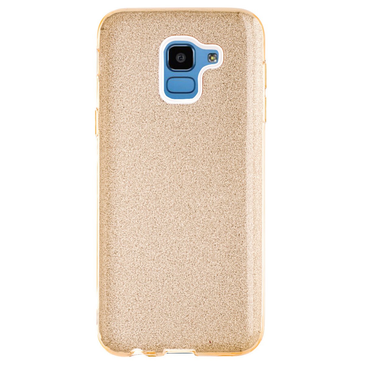 Husa Silicon Samsung Galaxy J6 2018, Glitter Aurie thumb