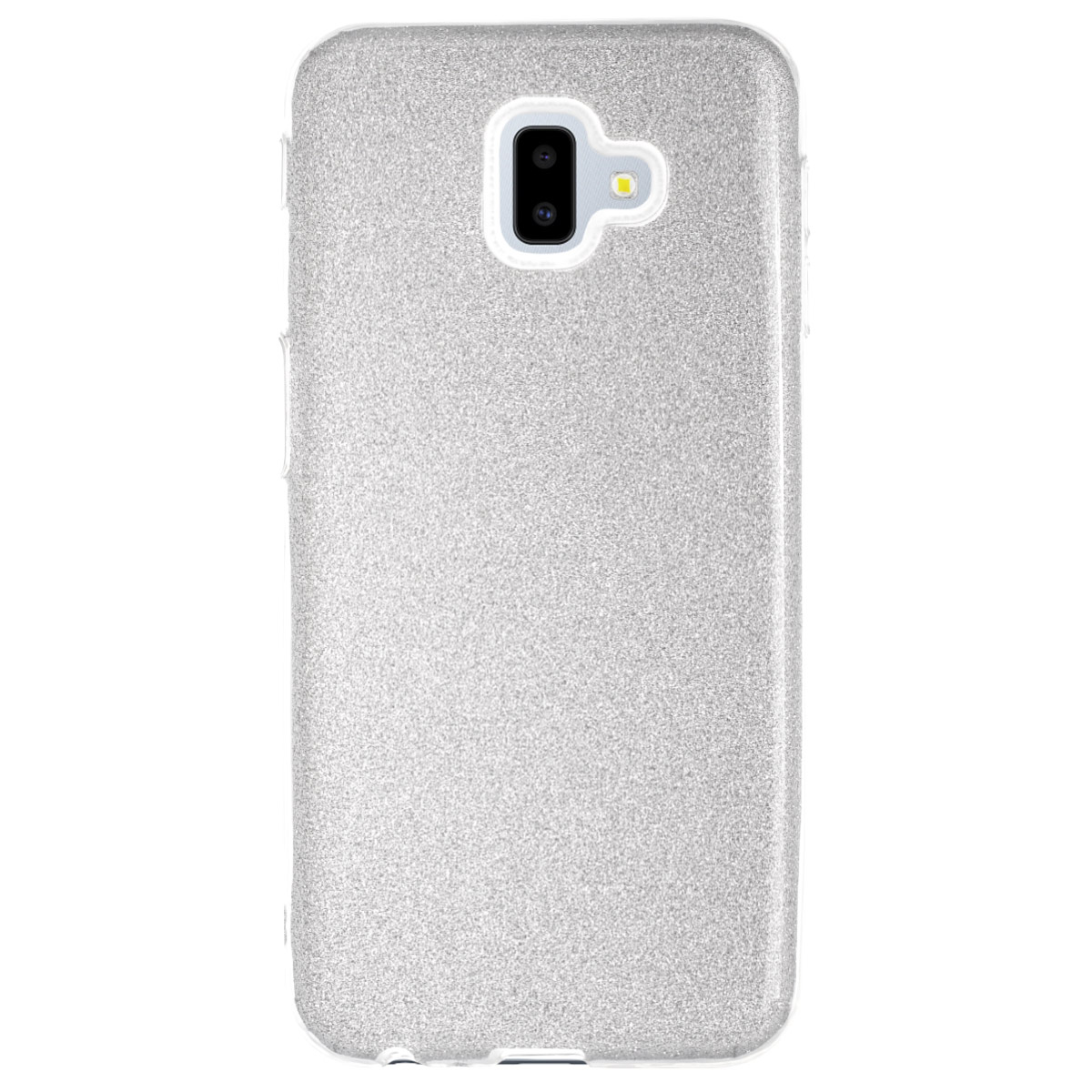 Husa Silicon Samsung Galaxy J6 Plus 2018, Glitter Argintie thumb