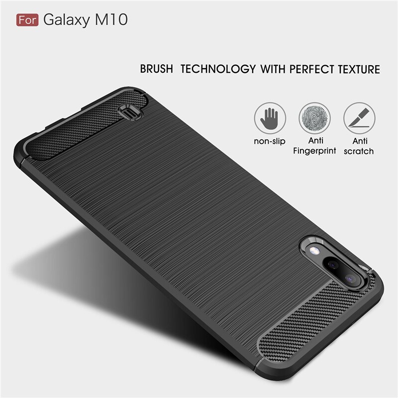 Husa Silicon Samsung Galaxy M10, Carbon Negru thumb