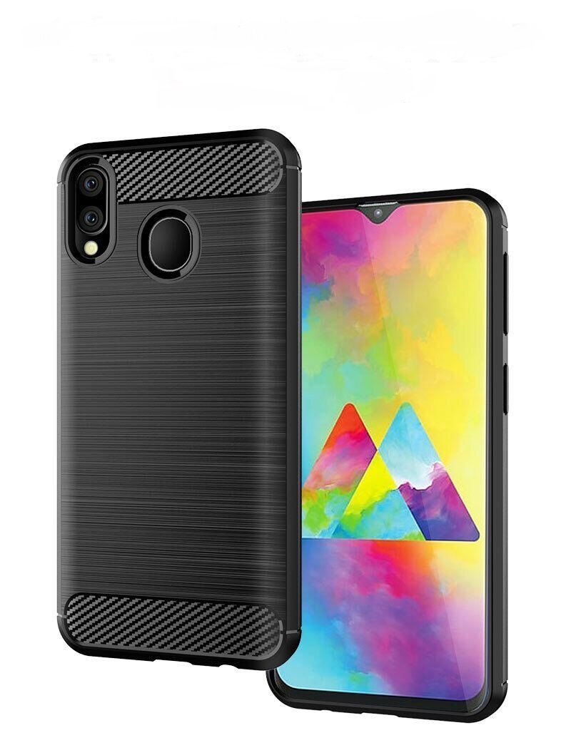 Husa Silicon Samsung Galaxy M20, Carbon Negru thumb