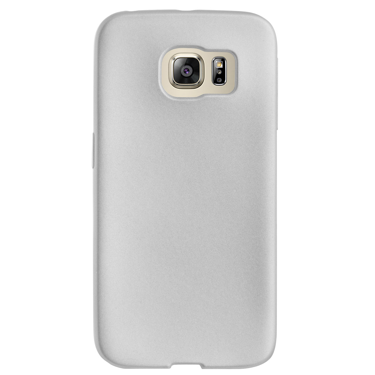 Husa silicon Samsung Galaxy S6 Edge, Contakt Argintie thumb