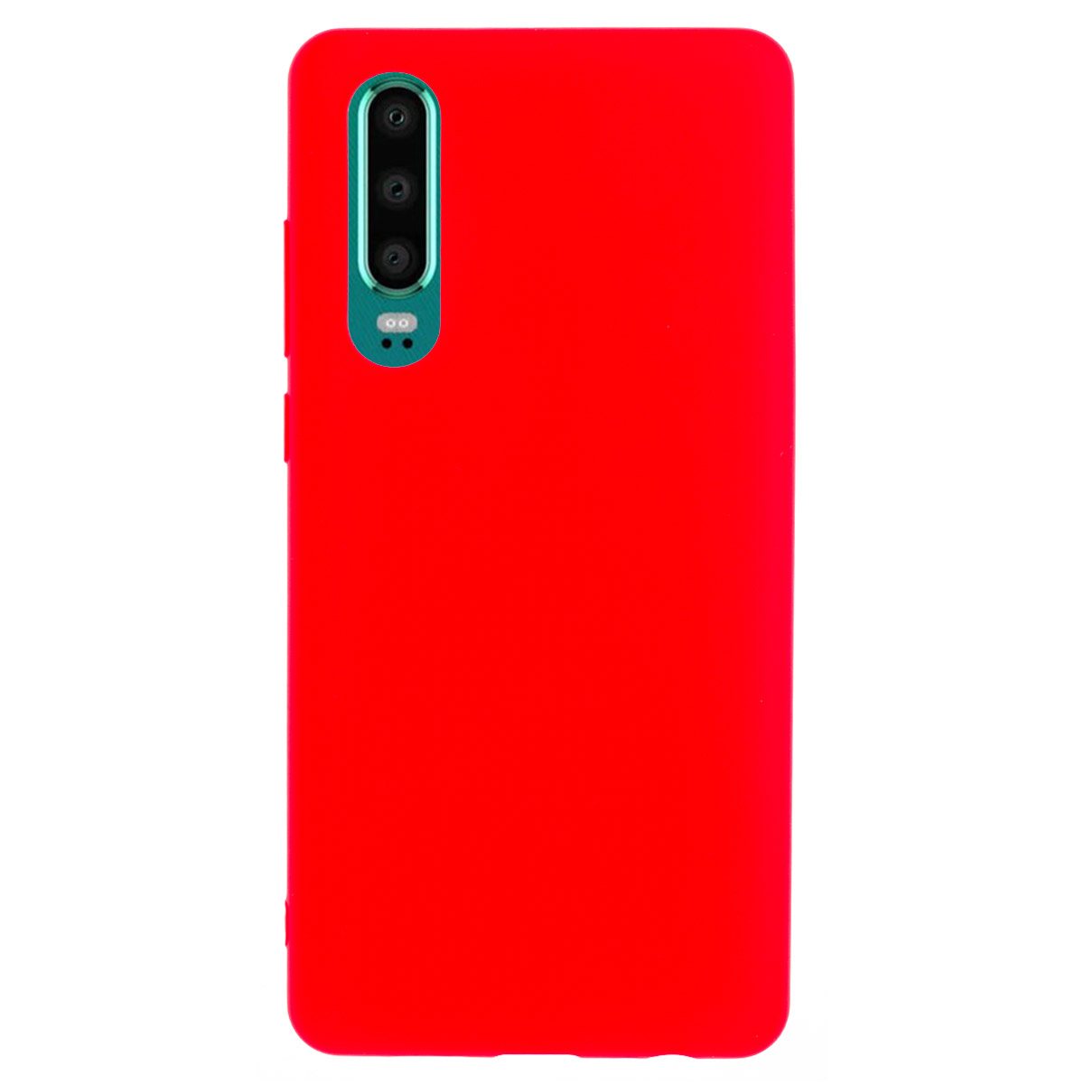 Husa Silicon Slim Huawei P30,  Rosu Mat thumb