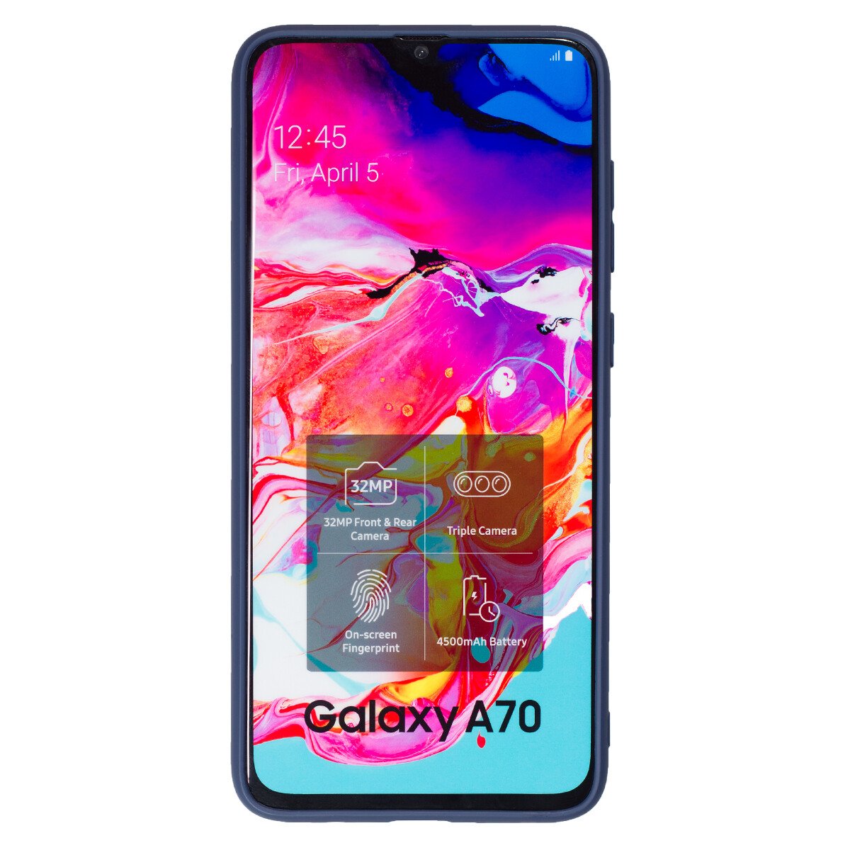 Husa Silicon Slim Samsung Galaxy A70, Albastru Mat thumb