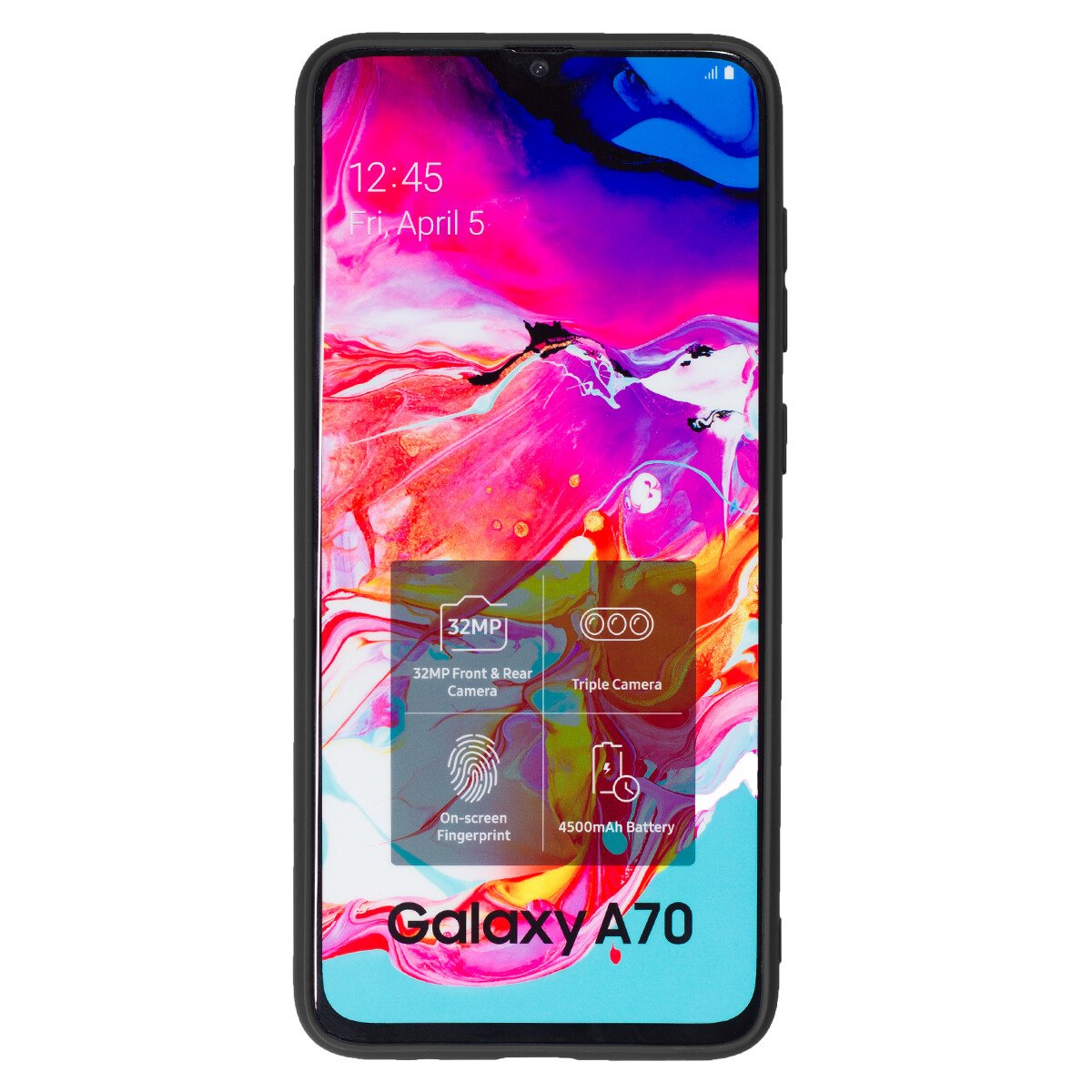 Husa Silicon Slim Samsung Galaxy A70, Negru Mat thumb