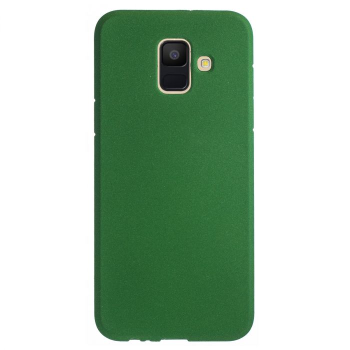 Husa Silicon Slim Samsung Galaxy A8 2018, Verde Sand thumb