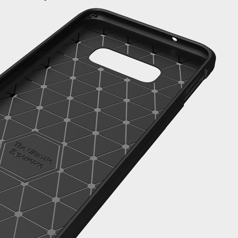 Husa Silicon Slim Samsung Galaxy S10 E, Negru Carbon  thumb