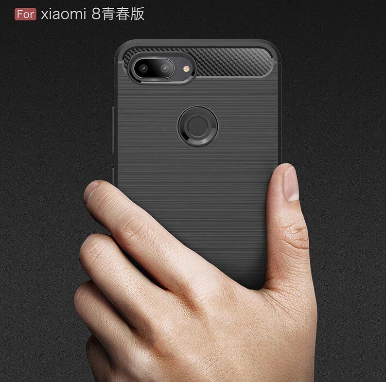 Husa Silicon Xiaomi M1 8 Lite, Negru Carbon thumb