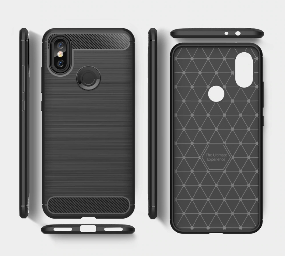 Husa Silicon Xiaomi MI A2, Negru Carbon thumb