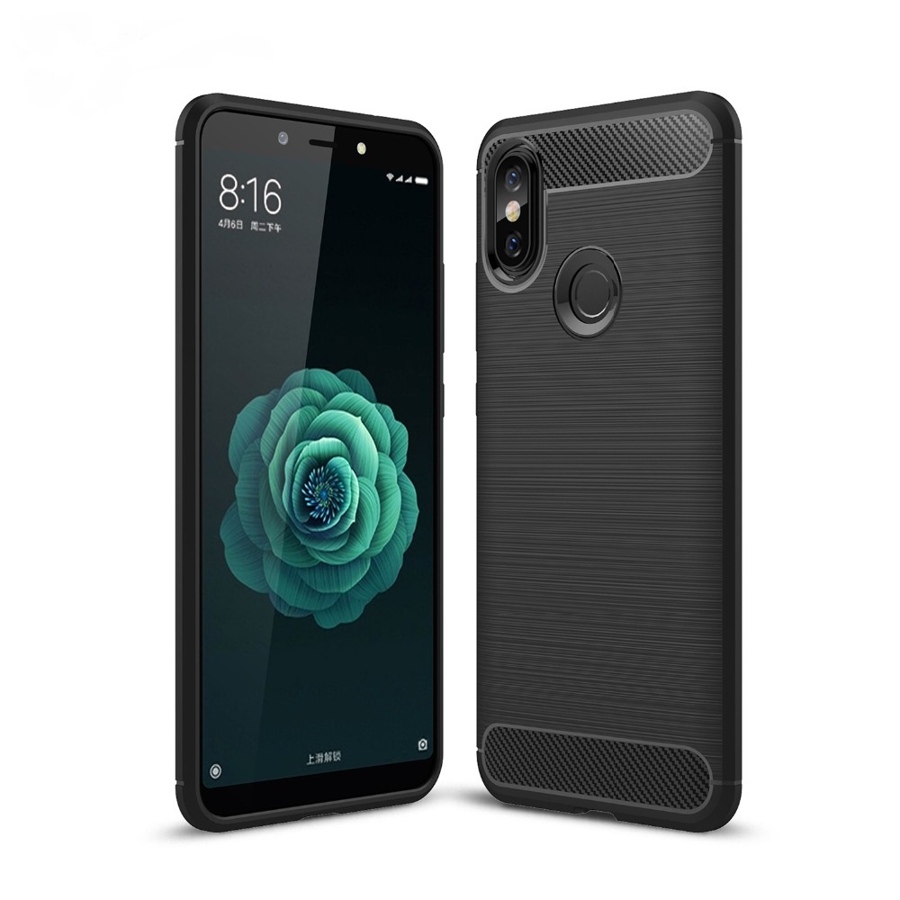 Husa Silicon Xiaomi MI A2, Negru Carbon thumb