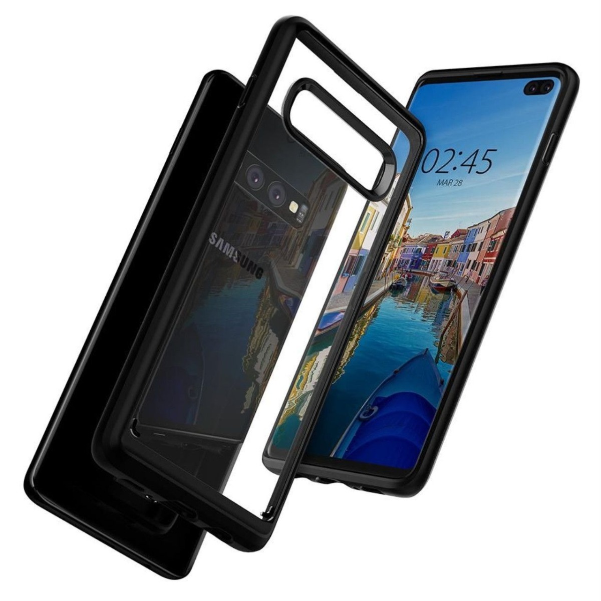 Husa Spate Samsung Galaxy S10 Plus, Negru Spigen  thumb