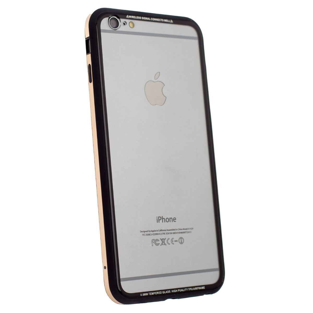 Husa spate sticla iPhone 6 Plus iShield Rama Aurie thumb