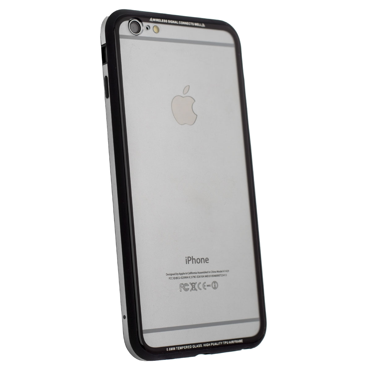 Husa spate sticla iPhone 6 Plus iShield Rama Gri thumb