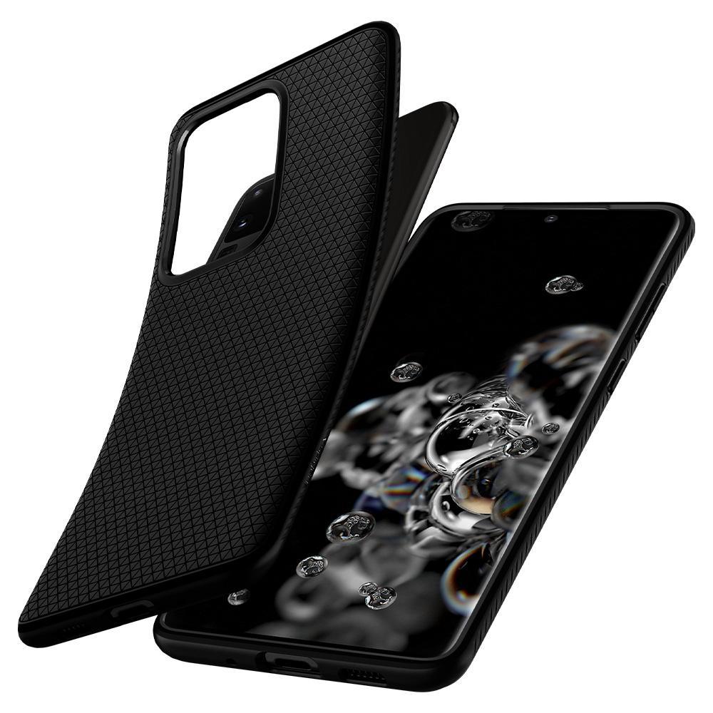 Husa Spigen pt. Samsung Galaxy S20 Ultra Liquid Air Matte Black thumb