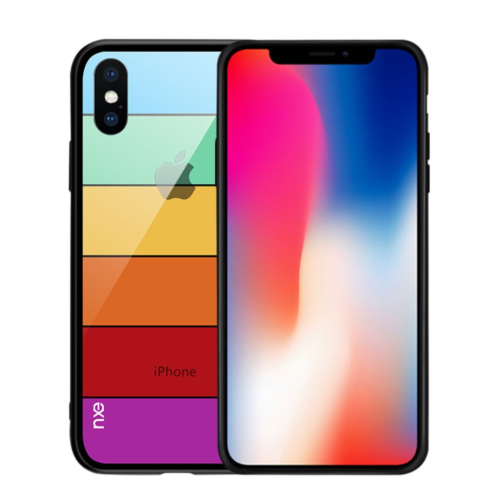 Husa Sticla iPhone XS 5.8'' Printing Strips, Nxe, Style D thumb