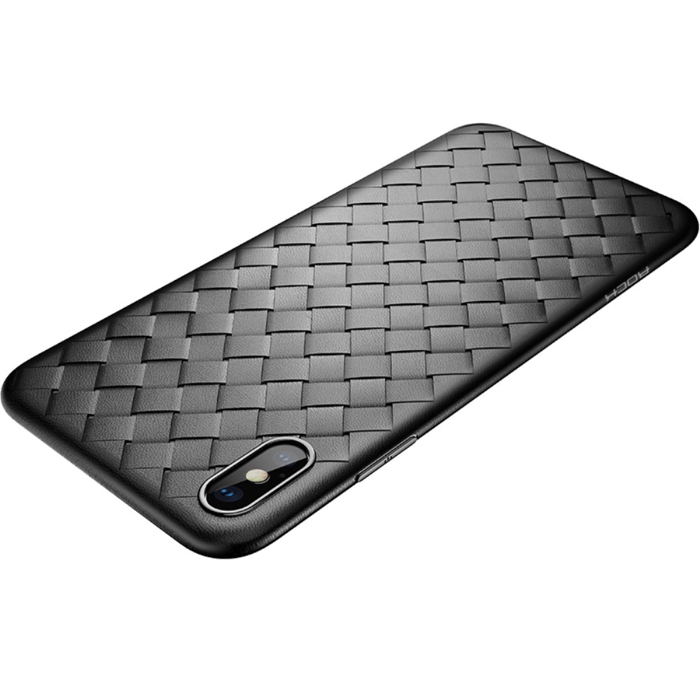 Husa TPU iPhone XS Max 6.5'', Woven Pattern Neagra Rock thumb