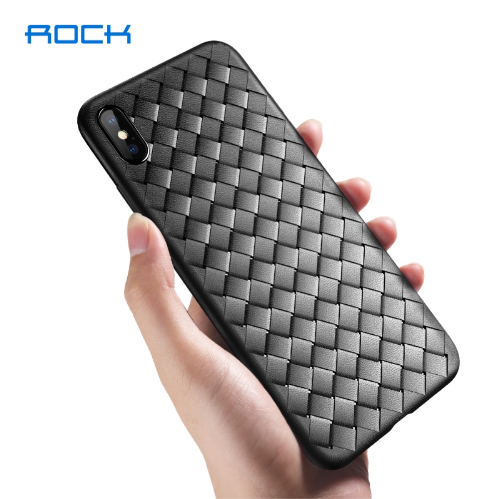 Husa TPU iPhone XS Max 6.5'', Woven Pattern Neagra Rock thumb