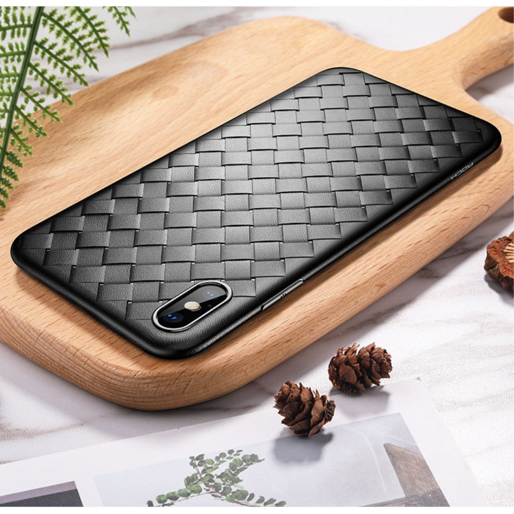 Husa TPU iPhone XS Max 6.5'', Woven Pattern Neagra Rock thumb