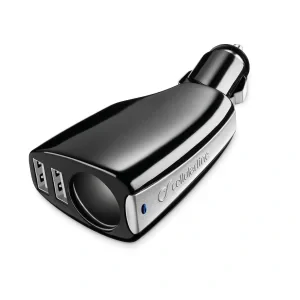 Incarcator Auto Cellularline TRIPLE POWER 2xUSB QC 3.0 15W Negru