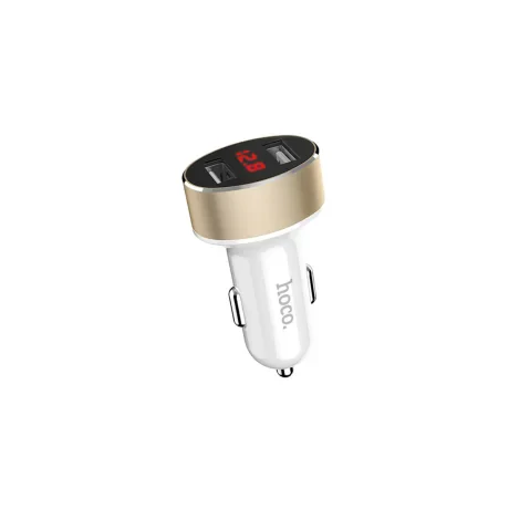 Incarcator auto digital dual usb, Hoco Z26 Alb